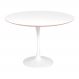 Mesa Saarinen Redonda Fórmica Branca 124 cm - Base Branca