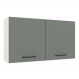 Armário de Cozinha Aéreo 120 cm 2 Portas Branco/Cinza Agata Madesa