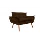 Namoradeira Decorativa para Sala de Estar Opala Suede Marrom - Montanaris Decor