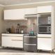 Cozinha Compacta 4 pç c/ Armário e Balcão MP3693 Veneza GW Multimóveis Branca