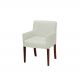 Poltrona Decorativa Liverpool Base Madeira PU Sintético Bege G15 - Gran Belo
