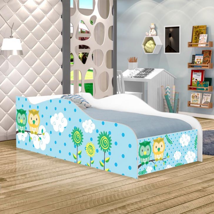 Mini Cama Fun Corujinhas Infantil Com Colchão