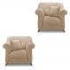 Kit 2 Poltronas Para Sala de Estar Vênus Suede Pés Castanho - Pallazio