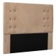 Cabeceira Queen 1,60m Genova Suede Bege - Pallazio