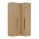 Guarda-Roupa de Canto Solteiro Infinity 3 Portas 2 Gavetas Savana