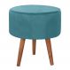 Puff Puf Redondo Pes Palito 44x40cm Suede Azul MPassos