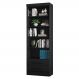 Estante Livreiro Multiuso 2 Gavetas e 5 Prateleiras Fancy Q01 Preto Fosco - Mpozenato