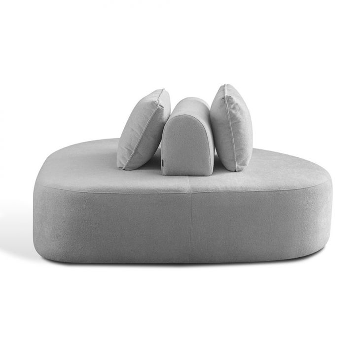 Chaise Longue 3 Lugares Stone Linho Cinza