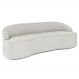 Sofá 3 Lugares para Sala de Estar Living 210cm Theo D06 Bouclê Creme - Mpozenato