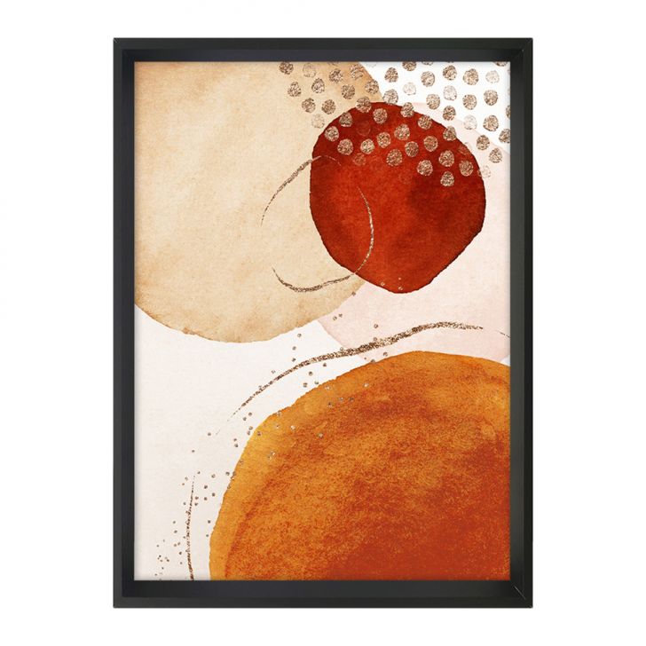 Quadro Abstrato Formas II com Vidro Colorido 60x90 cm