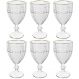 Kit 6 Taças Cristal 330ml Fio de Ouro Imperial Lyor Avulsa Servir Sucos Água Drinks Mesa Posta