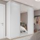 Image of Guarda-Roupa Solteiro com Espelho Zermatt 100% MDF 3 Portas 3 Gavetas Branco RR985CL06AVPMOB