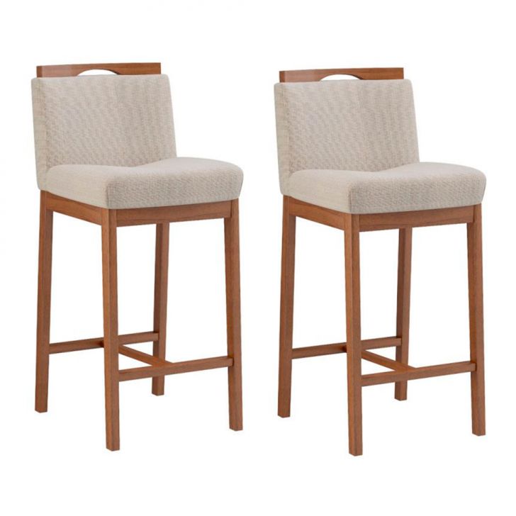 Conjunto com 2 Banquetas Dani Bege