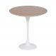 Mesa Saarinen Tulip Lateral Imbuia 51cm Base Branca