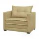 Poltrona Cama Londres Suede Marfim