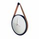 Relogio Adnet Preto Alça Caramelo Mostrador Branco 40 cm