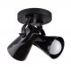 Spot De Sobrepor Octa Duplo Preto Startec Direcionável E27