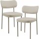 Kit 02 Cadeiras Para Sala De Jantar Melina Base Arena L02 Linho Bege - Lyam Decor