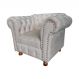 Poltronas Chesterfield Capitone Luis XV Suede Nude