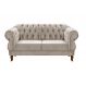 Sofá 2 Lugares Chesterfield Capitonê Duquesa Clássico - Suede Bege