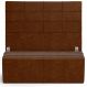 Kit Cabeceira Cama Box King 195cm com Calçadeira Roma W01 Couríssimo Marrom - Lyam