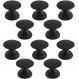 Conjunto de 10 Puxadores 199 Tucson Ponto Preto Fosco Para Móveis Armários e Gavetas