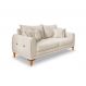Image of Sofá 3 Lugares Lisboa Veludo Bege 220 cm MO895UP06XPTMOB