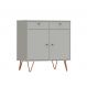 Buffet Ônix 2 PT 2 GV Off White e Cobre