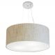Pendente Cilíndrico Md-4047 Cúpula em Tecido 50x21cm Rústico Bege - Bivolt
