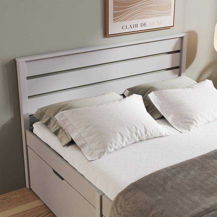 Cabeceira Casal Charme Beauty Cool Gray