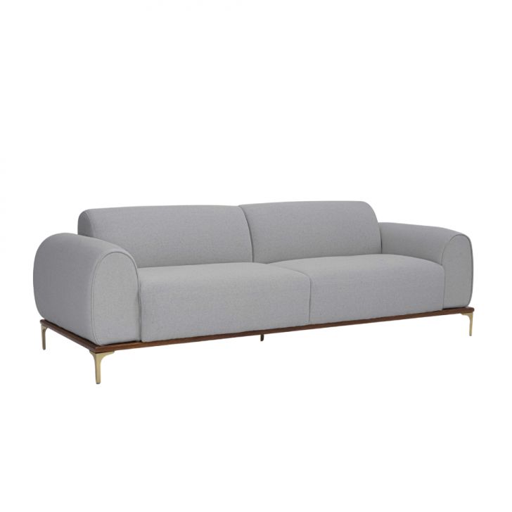 Image of Sofá 3 Lugares Kiev Linho Cinza Claro PLA-MO895UP06IRXMOB