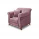 Poltrona Decorativa com 1 Almofada Armstrong Veludo Uva G63 - Gran Belo