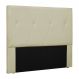 Cabeceira Decorativa Queen Size 1,60M Yves PU Marfim G63 - Gran Belo