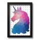 Quadro Decorativo Unicórnio Color 33x43 cm