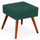 Puff Banqueta Decorativa com Pés Palito Lívia W01 Suede Verde Musgo - Lyam Decor