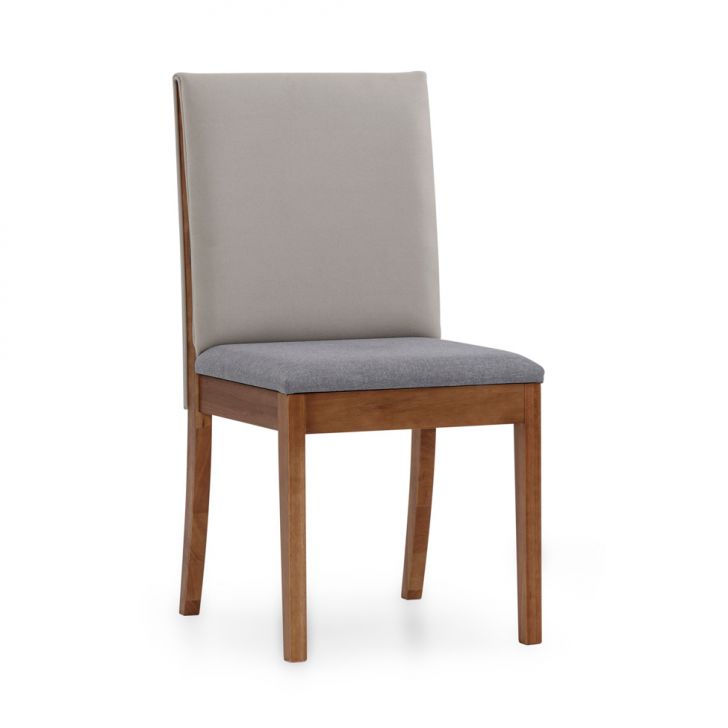 Cadeira Doroty Linho Cinza e Bege