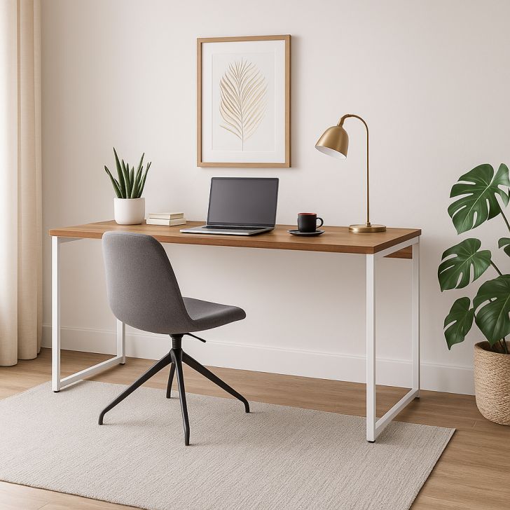 Escrivaninha Nanda Mel e Branca 150 cm