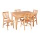 Conjunto Mesa De Jantar 120x80 Cm 4 Cadeiras Madri Em Madeira Demolição