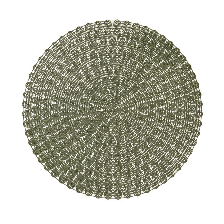 Jogo Americano Redondo Serena Verde Oliva