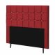 Cabeceira Estofada Espanha 90CM Solteiro Strass Suede Vermelho - D A DECOR