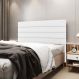 Cabeceira Atlas 195 para Cama King A-013 Couro Branco Aradecor