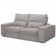 Sofá Retrátil Reclinável Para Sala de Estar Living 210cm Nápoles F04 Veludo Cinza - Lyam Decor