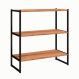 Prateleira Shelf Nogal Sevilha e Preta 66 cm