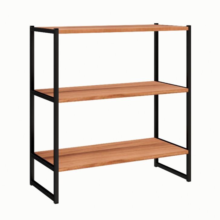 Prateleira Shelf Nogal Sevilha e Preta 66 cm