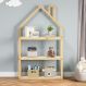 Estante Multiuso Quarto Infantil 3 Prateleiras Montessori Natural Branco Lenise