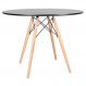 Mesa de jantar redonda Eames Eiffel - Wood - Tampo de MDF - 100 cm - Preto