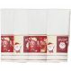 Kit 4 Toalha Lavabo Natalina Jacquard 30x45cm Creme