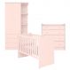 Conjunto Completo Quarto Infantil Quebec Rosa Acetinado