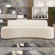 Sofá Decorativo 3 Lugares 210cm Bélgica Curvo Linho Bege G15 - Gran Belo
