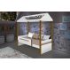 Cama Casa Sara Branca Com Cordão De Luzes Led Com Colchão